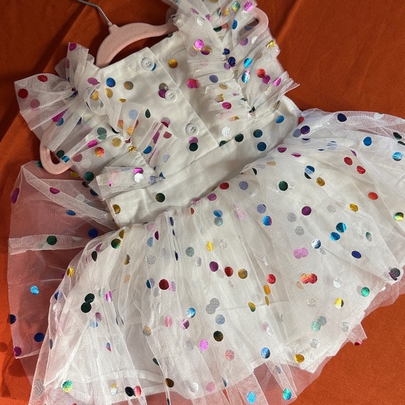 Colorful Polka Dot Baby Dress- Milk Monster - Picture 2 of 3